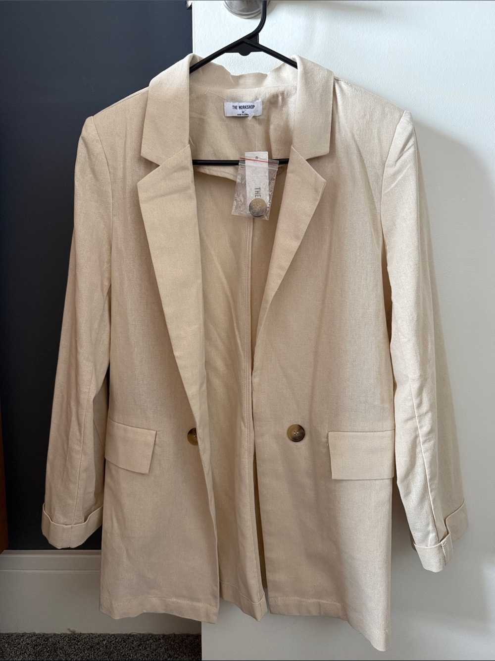 Workshop Republic Clothing Beige Tailored Blazer